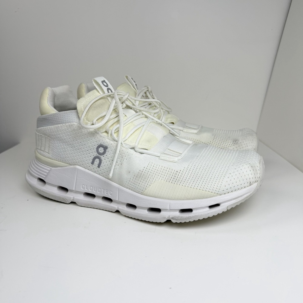 On Cloudnova White Running Sneakers Womens US 8.5 EU 40 Athletic Shoes